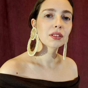 Pendiente de hilo de lino